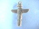 Sterling Totem Pole, Pendant/Charm,Detailed