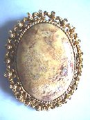 Large Agate Brooch/Pendant,Ant Setting,Bold!