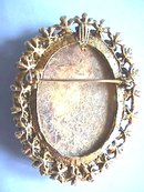 Large Agate Brooch/Pendant,Ant Setting,Bold!