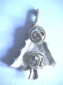 Christmas Tree Pin,S/T or Pewter,Studded,Star