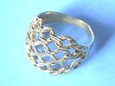 Gold Basket Ring,Weave,14K,Diamond Cut