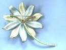 Flower Power Pin,1960s,Blue/Grn,Enameled