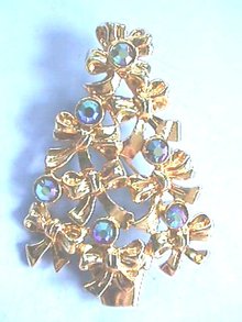Christmas Tree Pin, Ribbons,A/B,Sgnd,Book Pc