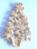 Christmas Tree Pin, Ribbons,A/B,Sgnd,Book Pc