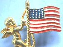 Angel, Flag Pin. Cherub, RWB enamel, Nice!