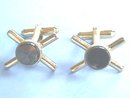 Bloodstone (Fx) Cuff Links,X design,Very Nice!