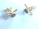 Bloodstone (Fx) Cuff Links,X design,Very Nice!