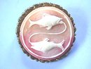 Piceses Fish Pin,Pendant,Cameo Style