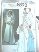 1978 Bridal Dress,Bridesmaid's,Simplicity,sz14