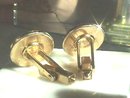 Maroon Cuff Links,Anson,Pat.No,Swirl Cabs,Vint
