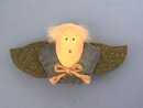 Quilted Angel Pin,Hancrafted,Wood,One of a kind