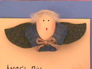 Quilted Angel Pin,Hancrafted,Wood,One of a kind