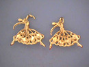 Vintage Ballerina Pins,Pair,R/Ss,Pearls,Enamel