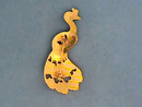 Enameled Peacock Pin, 2 1/2in,R/Ss,Nice!