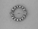 1930s Rhinestone Pin,Circle,Pot Metal,Nice!
