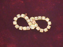 Infinity Rhinestone Pin,Vintage, Nice!