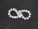 Infinity Rhinestone Pin,Vintage, Nice!
