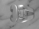 Cr Trifari Silver Cuff,Hearts,Hinged,Matte,old