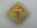 Marbled Pin & Earring Set,Grn/Gold,Artisan