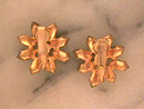 2 Greens Earrings,Navettes,Rnd,Vint,Pr Set