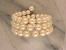 Signed Wrap Bracelet,Pearlesque,Adjustble