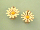 Vintage Daisy Earrings,Dbl Petals,Nice!