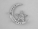 Moon Star Pin,Vint,R/Ss,1/4 Moon,Cosmic!