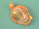 Enamelled Turtle Pin,Pastel Colors,Nice!