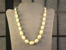 Trifari Oval Necklace,Off-White,Knotted,Graduated