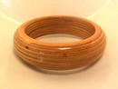 Banded Wood Bangle,Wide,Very Nice!