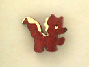 Vintage Skunk Pin,Handpainted,Wood,Cute!