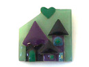 Lucinda House Pin,Hearts,Green/Purple