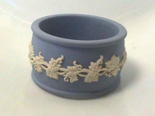 Wedgwood Napkin Ring,Jasperware,B&W