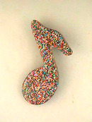 Glitter Music Pin,Half Note,Beautiful!