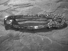 Rhinestone Diaper Pin,Kilt,Vintage,Beautiful!