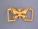 Butterfly Belt Buckle,Old,Red R/Ss,Filigree