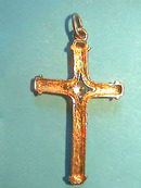 Unusual Cross Pendant,Vintage,w/ stone,Nice!