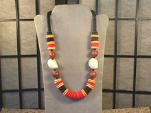 Wonderful BoHo Neck!,Dyed Wood Lentils,Vint