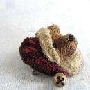 Christmas Bear Pin Head Santa Hat Vintage