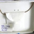 Vintage Wedgwood Cameo Necklace NIB Blue White Filigree