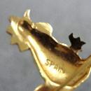 Spain Damascene Rooster Pin Toledo Vintage