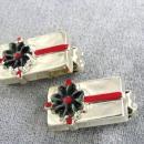 Present Gift Earrings Christmas Vintage