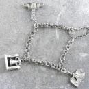 Tourist Pennsylvania Bracelet 3 Charms Signed Safety Chain