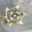 Turtle Rhinestone Pin Pronged Back Stone Vintage