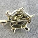 Turtle Rhinestone Pin Pronged Back Stone Vintage