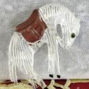 Vintage Reverse Carved Bucking Bronco Pin Horse Lucite