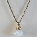 Vintage Floating Opals Necklace Pendant Gorgeous