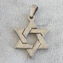 Judaica Star of David Pendant Sterling Silver Chunky Vintage