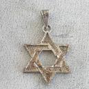 Judaica Star of David Pendant Sterling Silver Chunky Vintage