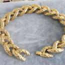 Decadent Quilted Neck Piece Chunky Link Casts Vintage